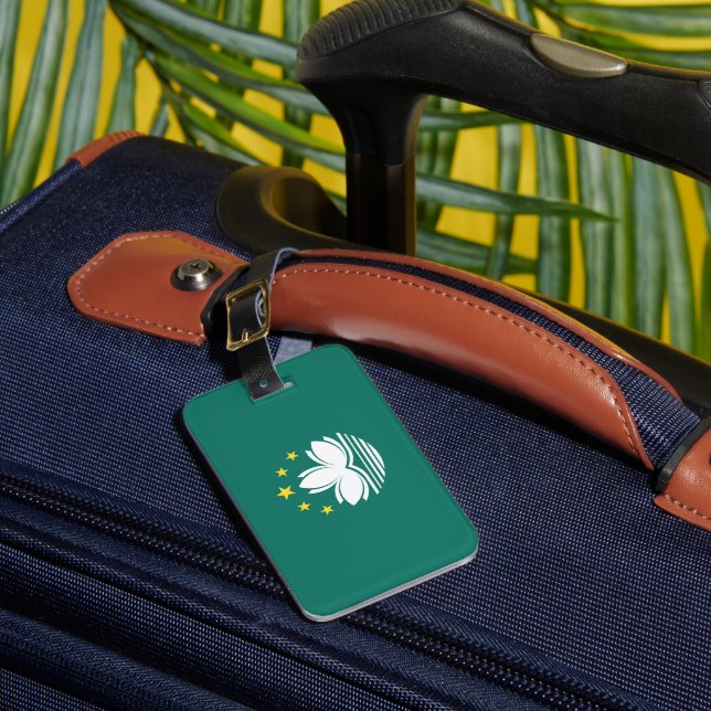 Macau-Flagge Gepäckanhänger (Vorderseite Insitu 1)