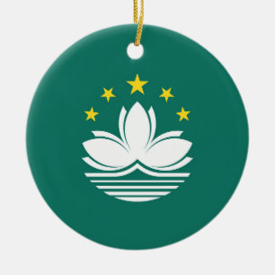 Macau-Flagge Keramik Ornament