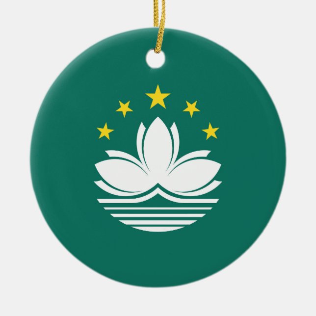 Macau-Flagge Keramik Ornament (Vorne)