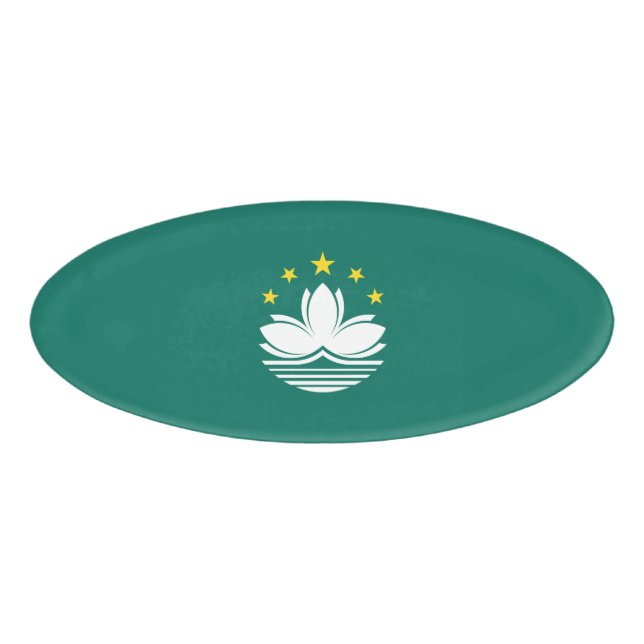 Macau-Flagge Namenschild (Vorderseite)