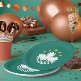 Macau-Flagge Pappteller