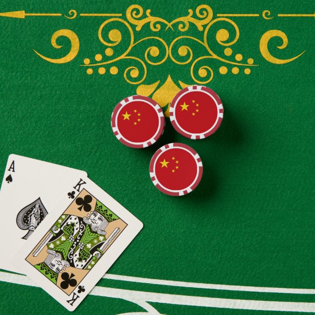 Macau-Flagge Pokerchips (Pokertisch (Stapel))
