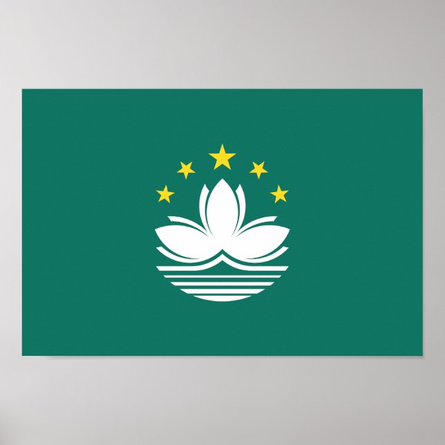 Macau-Flagge Poster (Vorne)