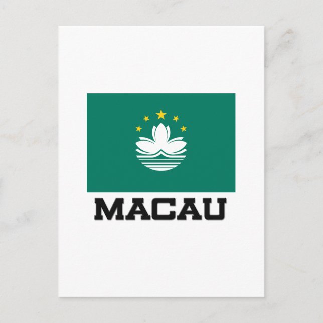 Macau-Flagge Postkarte (Vorderseite)