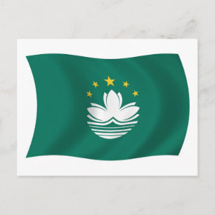 Macau-Flagge Postkarte