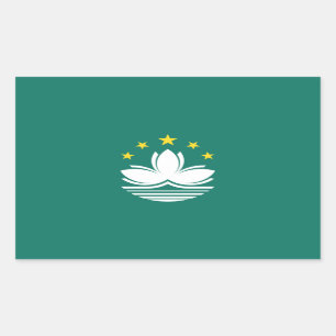 Macau-Flagge Rechteckiger Aufkleber