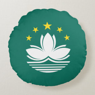Macau-Flagge Rundes Kissen