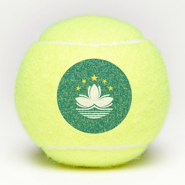 Macau-Flagge Tennisbälle (Vorderseite)
