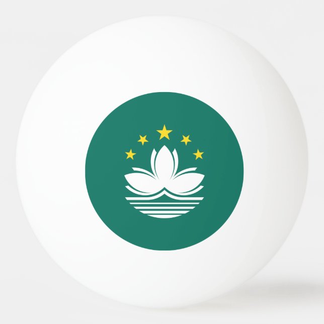 Macau-Flagge Tischtennisball (Vorderseite)