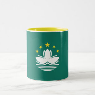 Macau-Flagge Zweifarbige Tasse