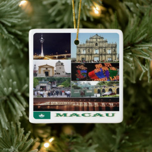 Macau oder Macao Collage , Asien, Keramikornament
