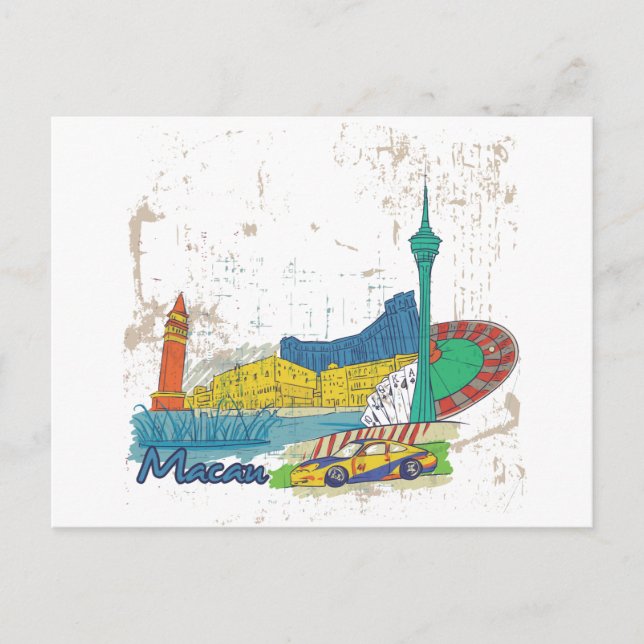 Macau Postkarte (Vorderseite)