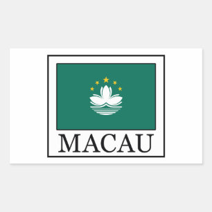 Macau Rechteckiger Aufkleber