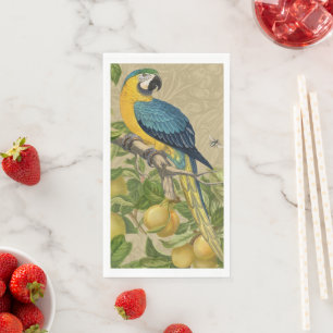 Macaw Blue Yellow Tropical Dschungel Antique Serviette
