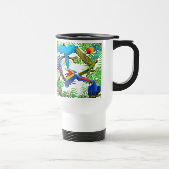 Macaw-Dschungel-Reise-Tasse Reisebecher (Rechts)