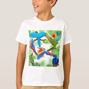 Macaw-Dschungel scherzt T - Shirt