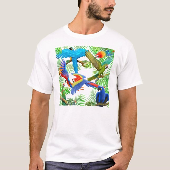 Macaw-Dschungel-T - Shirt (Vorderseite)