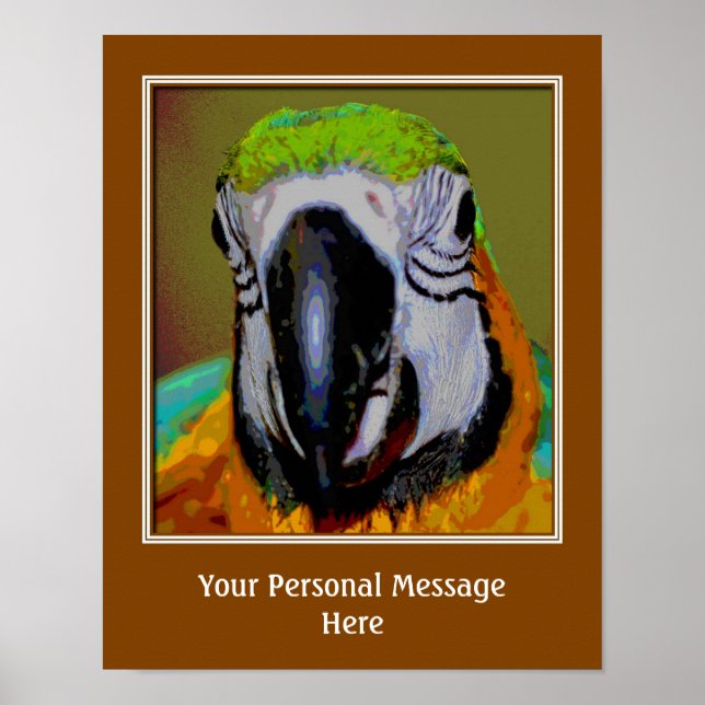 Macaw Papagefalle erstellen Ihr eigenes Angebot Poster (Vorne)