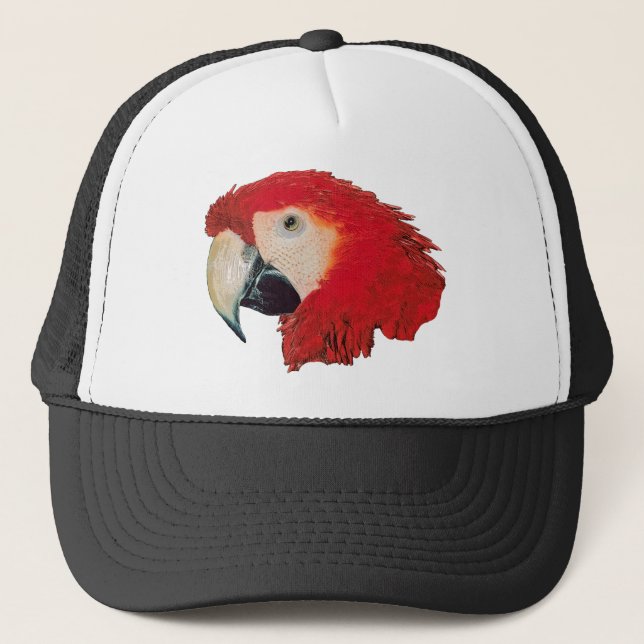 Macaw-Papagei Truckerkappe (Vorderseite)