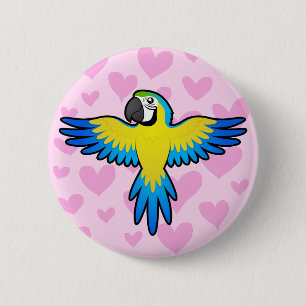 Macaw-/Papageien-Liebe Button