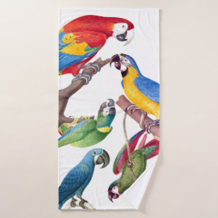 Macaw-Papageien-Vogel-Tier-Bad-Tuch-Set Badhandtuch Set