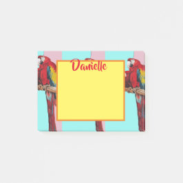 Macaw Parrot Art Womans Name Post It Notes Post-it Klebezettel