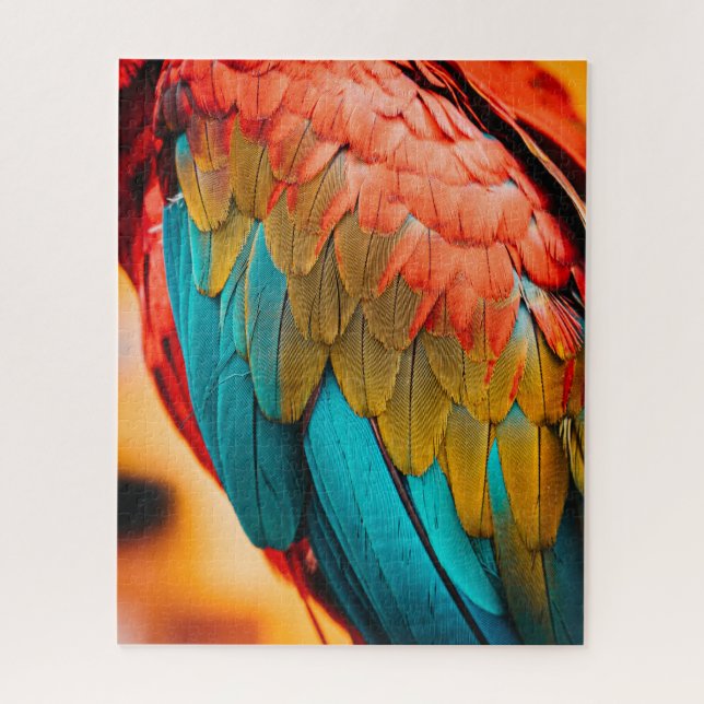 Macaw Parrot Feathers up Nah (Vertikal)