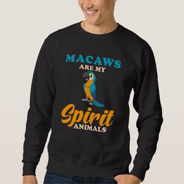 Macaw Parrot Spirit Animal Sweatshirt (Vorderseite)