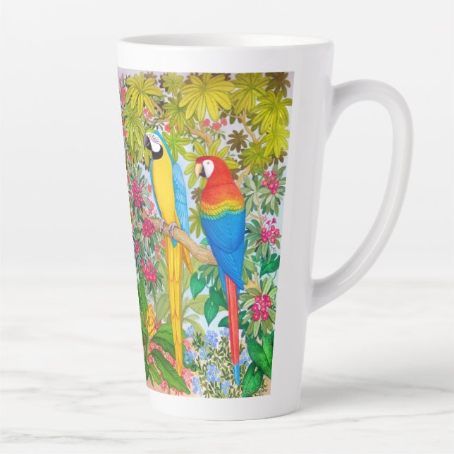 Macaw Parrots im Dschungel Milchtasse (Rechts)