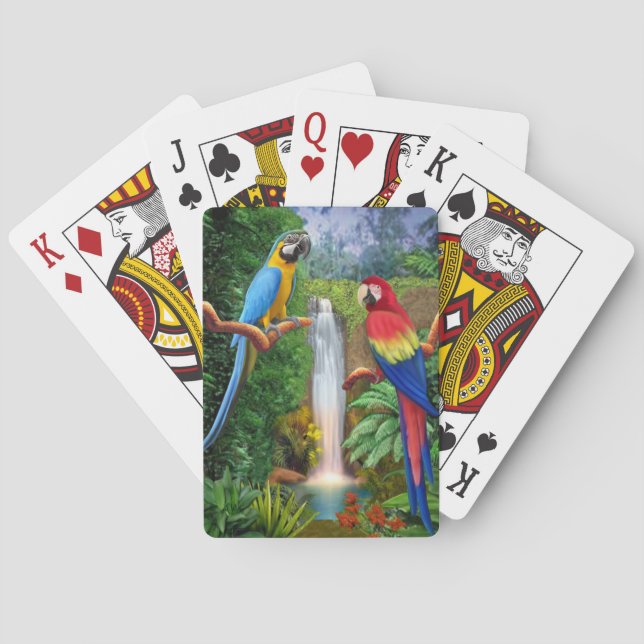 Macaw-tropische Papageien Spielkarten (Rückseite)