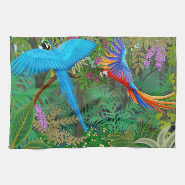 Macaws im zentralamerikanischen handtuch (Horizontal)