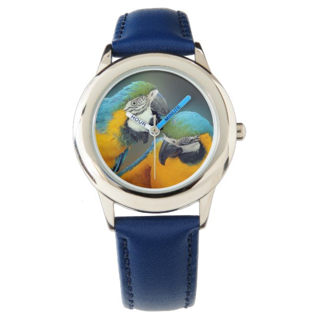 Macaws in love armbanduhr (Vorderseite)