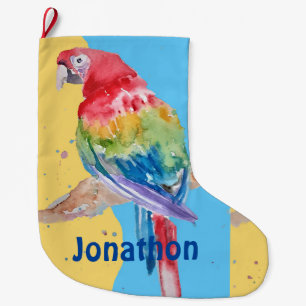 Macaws Macaw Parrot Boys Name Weihnachtsmann Strum Großer Weihnachtsstrumpf