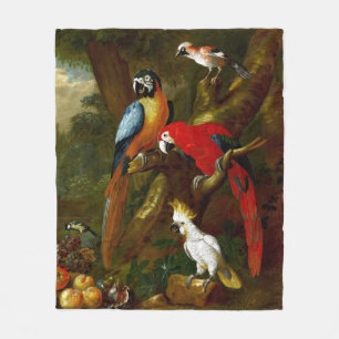 Macaws-Papageiencockatoo-Vogel-Fleece-Decke Fleecedecke