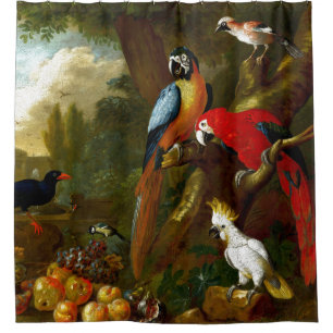 Macawscockatoos-Papageien-Vogel-Duschvorhang Duschvorhang