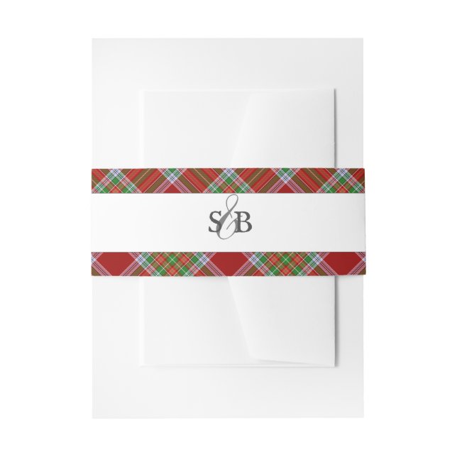 MacBain MacBean Clan Tartan Scottish Kariert Einladungsbanderole (Vorderseite Beispiel)