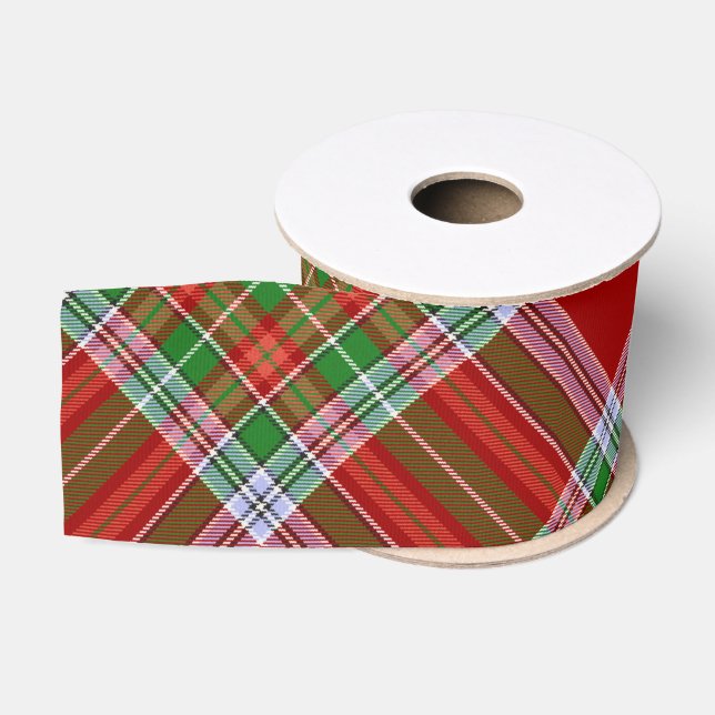 MacBain MacBean Scottish Clan Tartan Kariert Ripsband (Spule)