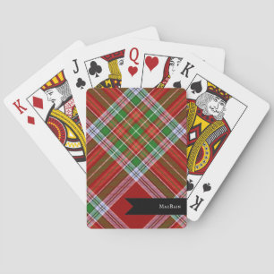 MacBain MacBean Scottish Clan Tartan Kariert Spielkarten