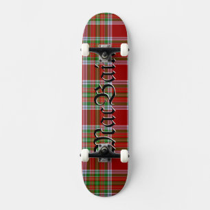 MacBain Tartan Schottisches Kariertes Muster Skateboard