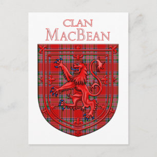 MacBean Tartan Scottish Kariert Lion Rampant Postkarte