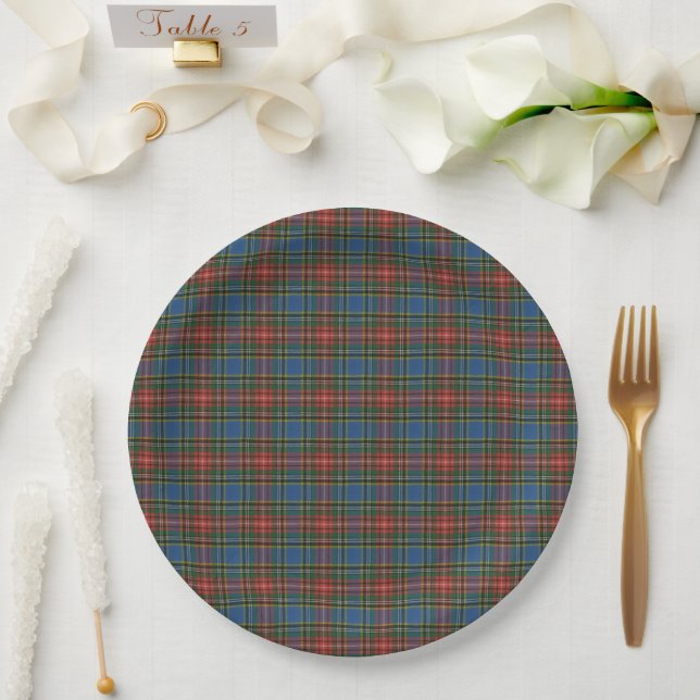 MacBeth A Scottish Clan Tartan Pappteller (Hochzeit)