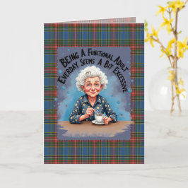 MacBeth Ancient Scottish Tartan Humorous Birthday Karte