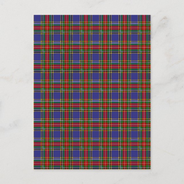 MacBeth-Clan-Tartan Postkarte (Vorderseite)