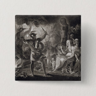 Macbeth, die drei Hexen und Hecate in Tat IV, S Button