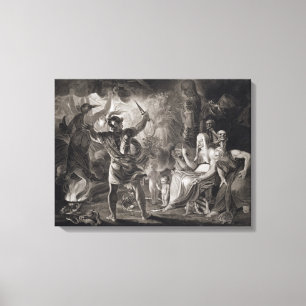 Macbeth, die drei Hexen und Hecate in Tat IV, S Leinwanddruck