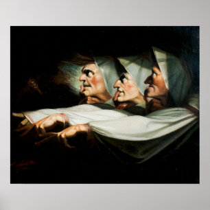 "Macbeth", die seltsamen Schwestern von Henry Fuse Poster