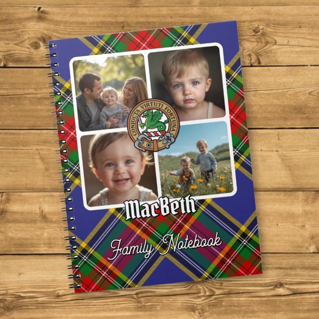 MacBeth Familienfoto-Collage Notizblock (Von Creator hochgeladen)