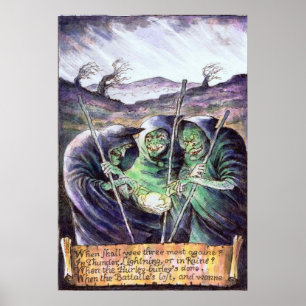 Macbeth-Hexe-Plakat Poster
