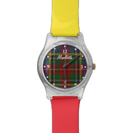 MacBeth Kariert gegenüber farbenfroher Handgelenkü Uhr