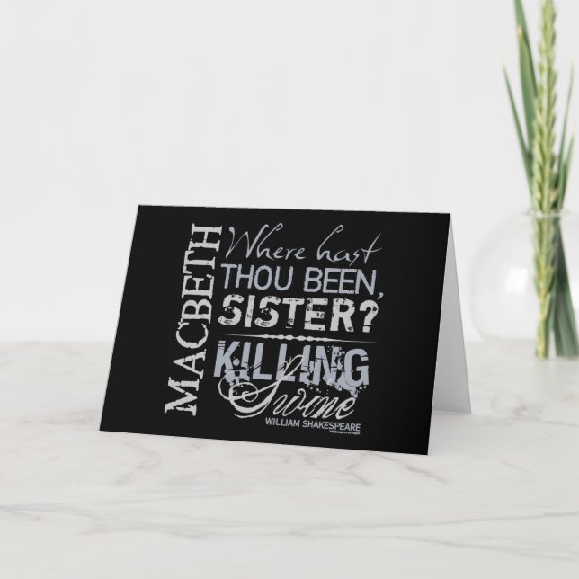 Macbeth Killing Swine Quote Karte (Vorderseite)